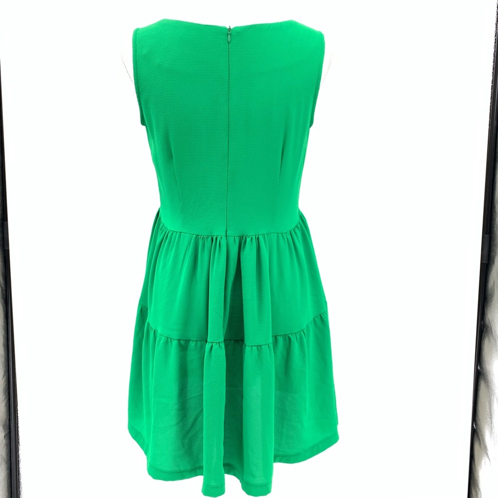 Zara Basic Kelly Green Ruffle Dress - Picture 2 of 3